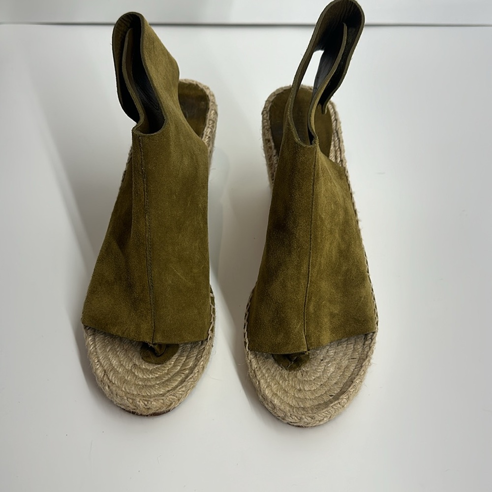 CELINE WEDGE ESPADRILLE SANDALS - Picture 2 of 14